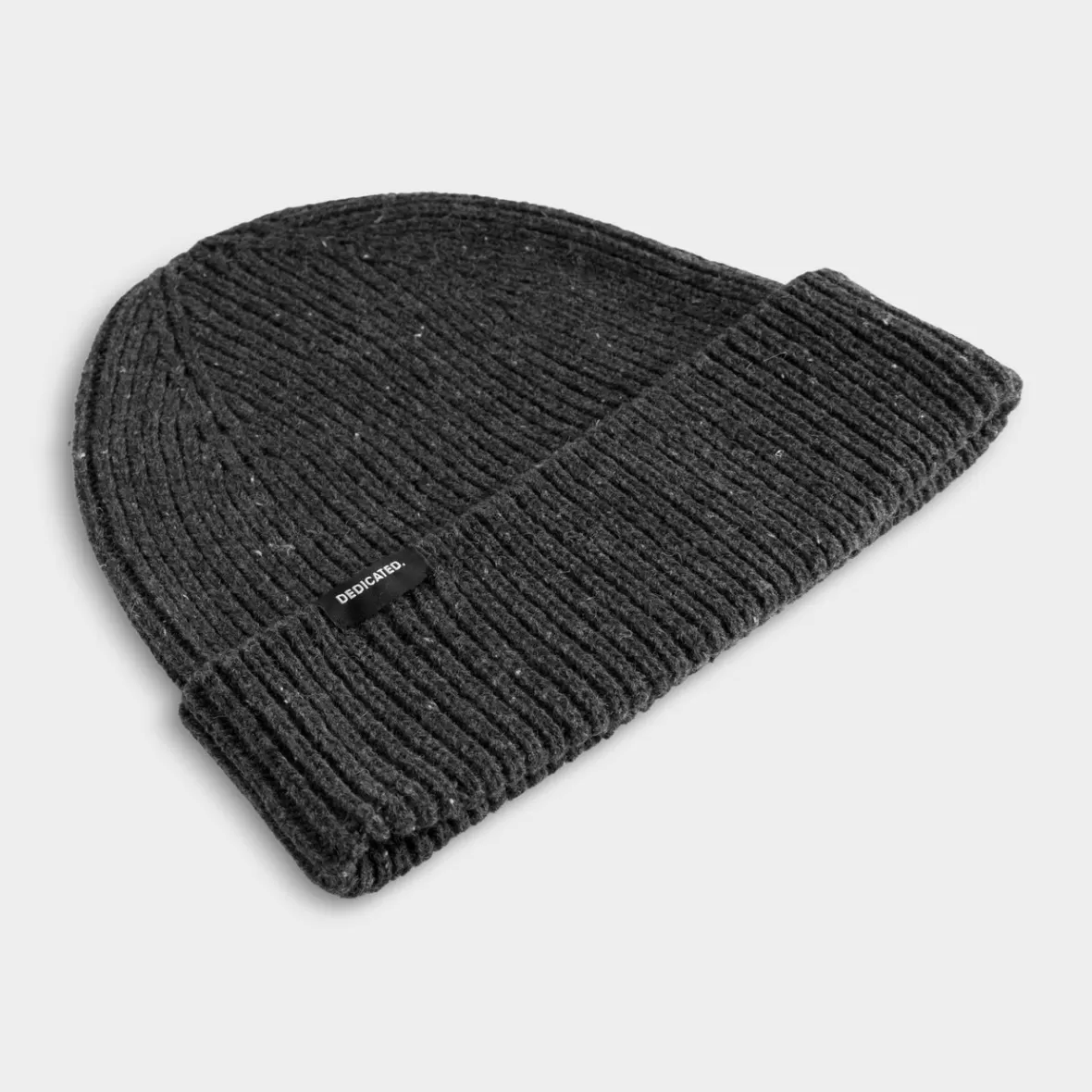 Beanies | DEDICATED Beanie Hemavan Wool Dark Grey Melange