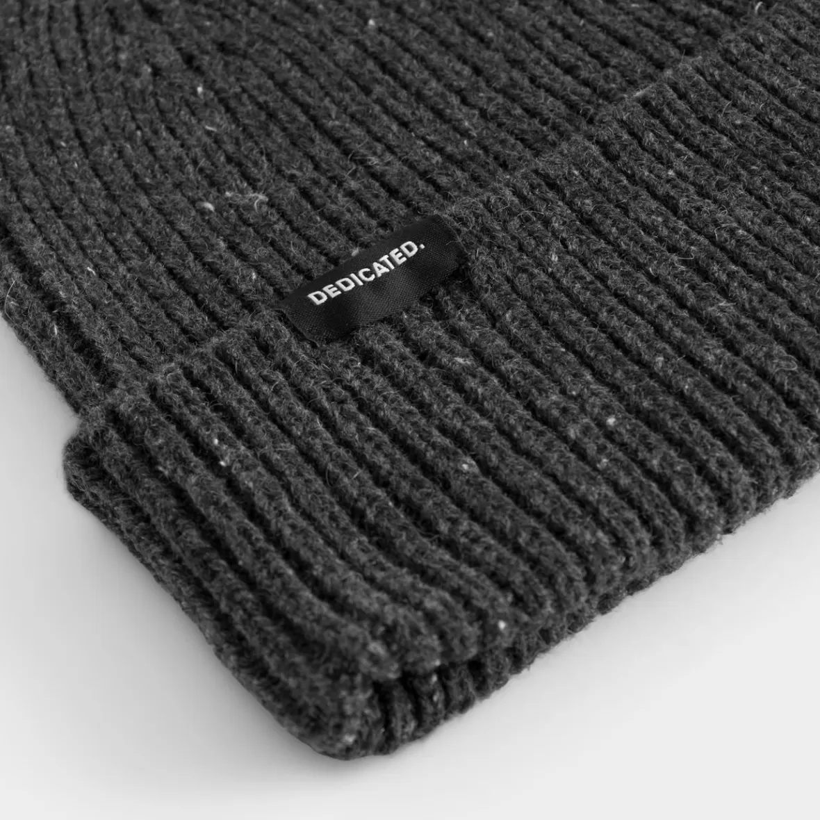 Beanies | DEDICATED Beanie Hemavan Wool Dark Grey Melange