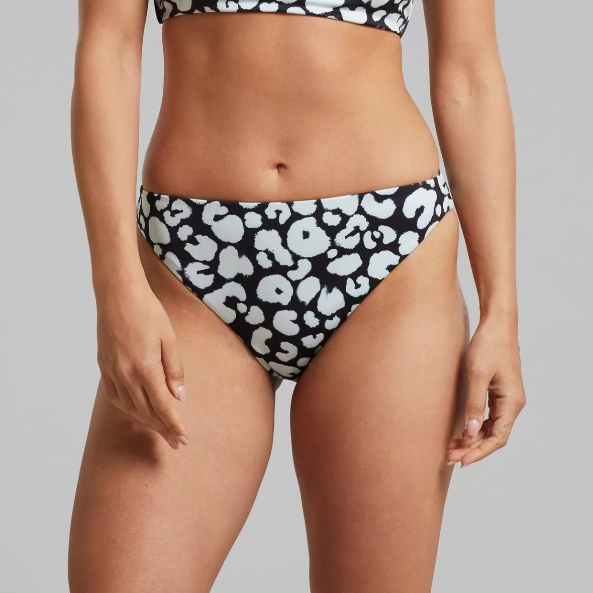 Swimwear | DEDICATED Bikini Bottoms Sanda Painted Leopard Black