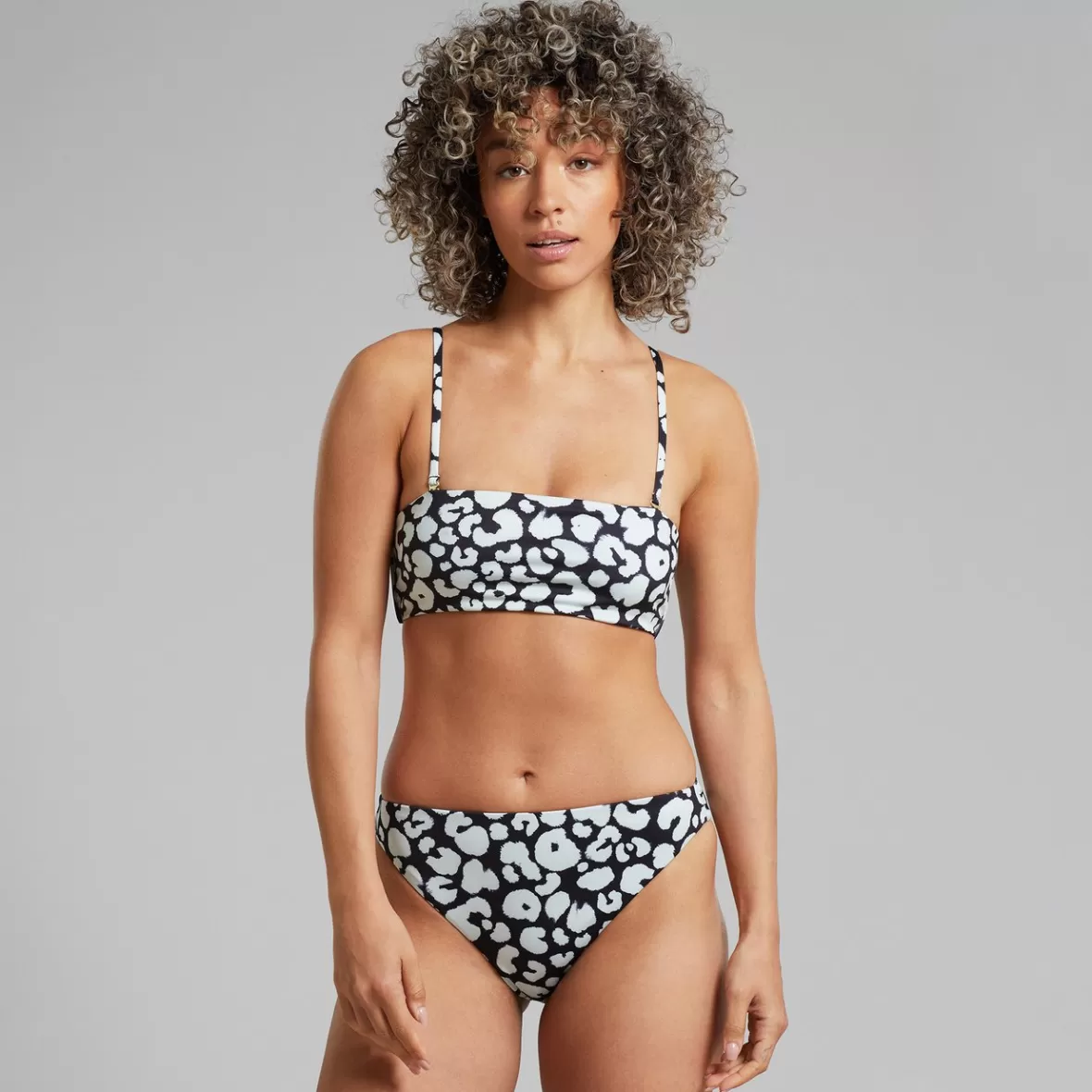 Swimwear | DEDICATED Bikini Bottoms Sanda Painted Leopard Black