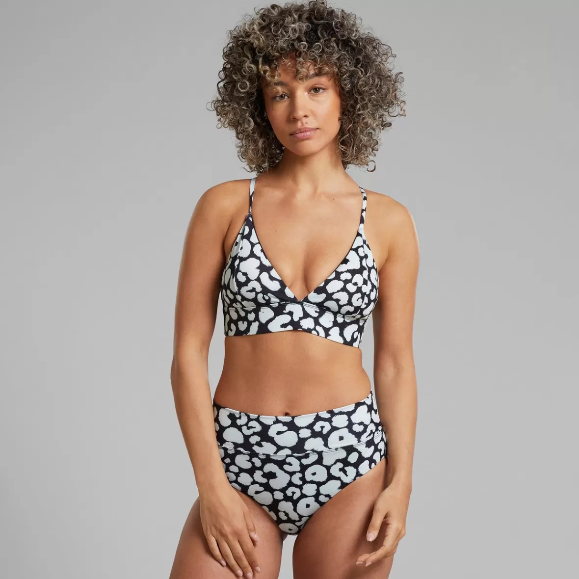 Swimwear | DEDICATED Bikini Pants Slite Painted Leopard Black