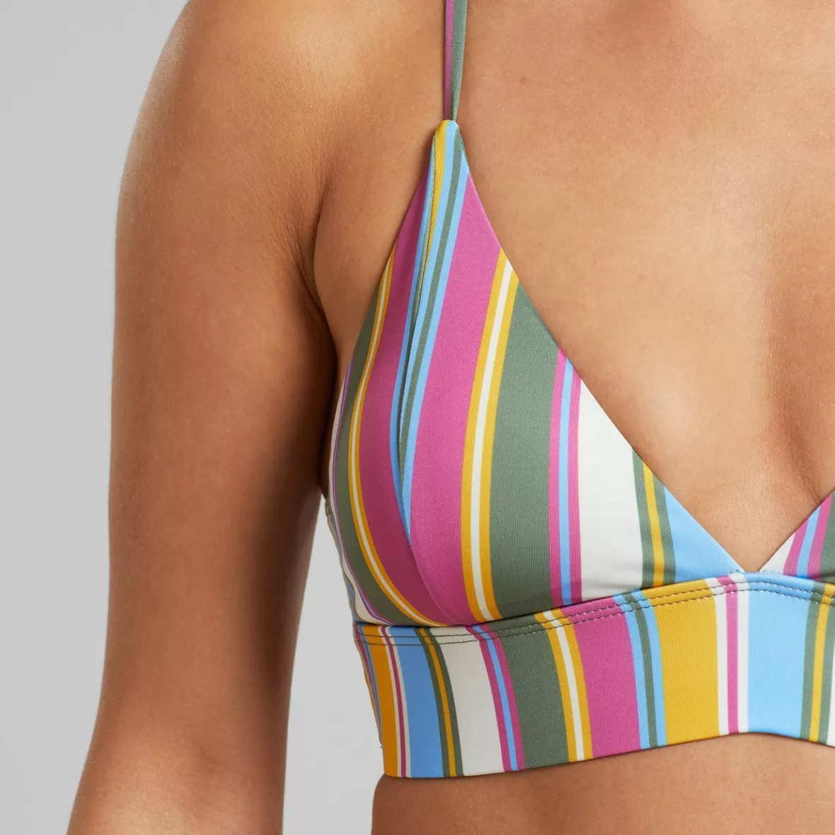Swimwear | DEDICATED Bikini Top Alva Club Stripe Multi Color