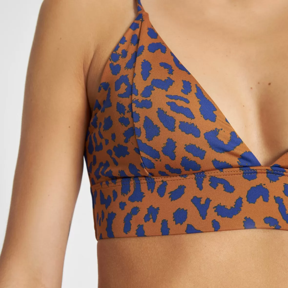 Swimwear | DEDICATED Bikini Top Alva Leopard Light Brown