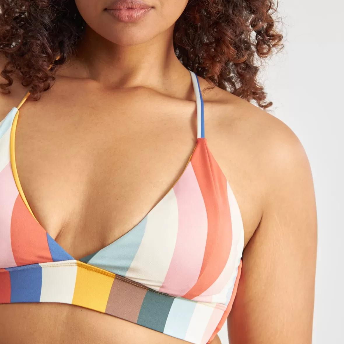Swimwear | DEDICATED Bikini Top Alva Stripes Multi Color