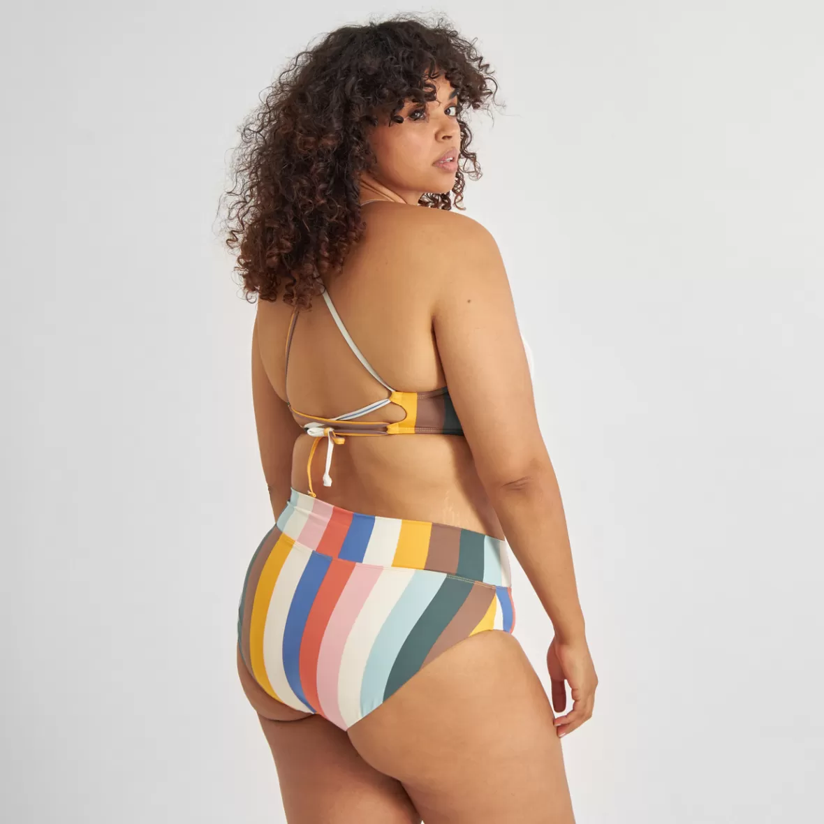 Swimwear | DEDICATED Bikini Top Alva Stripes Multi Color