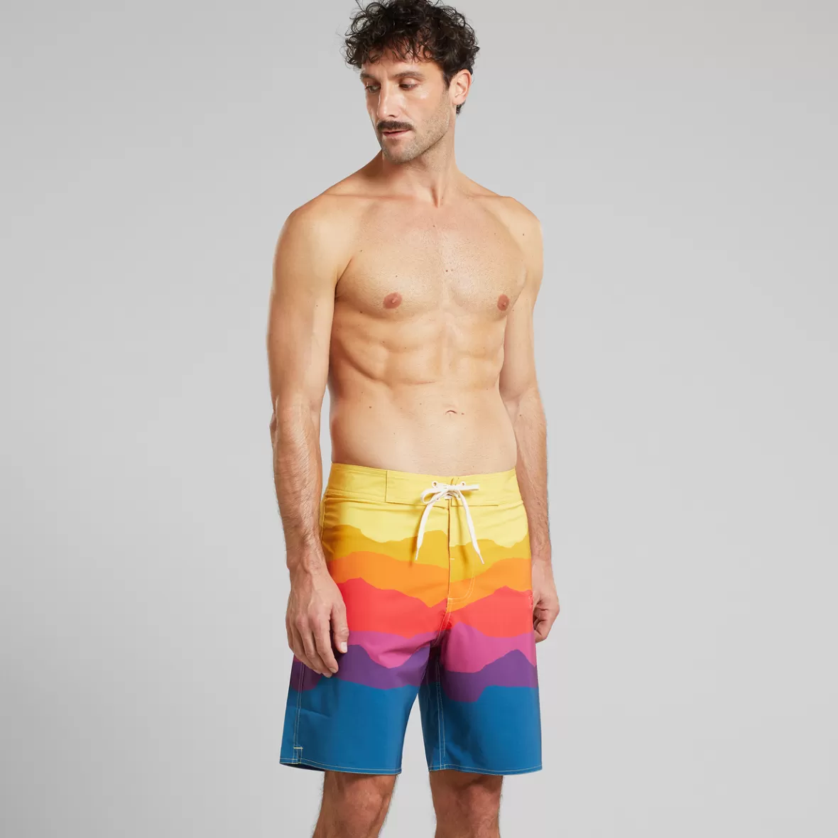 Swimwear | DEDICATED Board Shorts Toroe Sunset Lines Multi Color