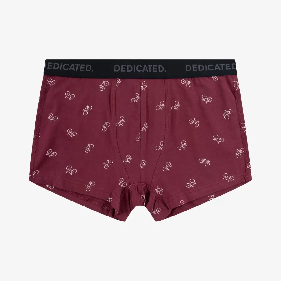 Underwear | DEDICATED Boxer Briefs Kalix Bike Pattern Burgundy