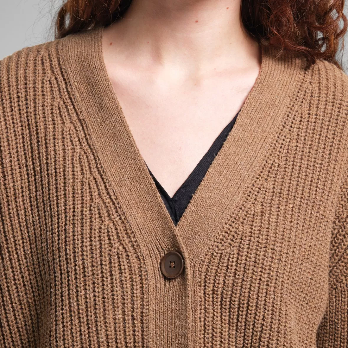 Knitwear | DEDICATED Cardigan Kanan Camel Brown