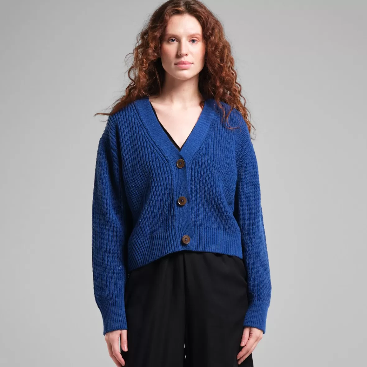 Knitwear | DEDICATED Cardigan Kanan Royal Blue