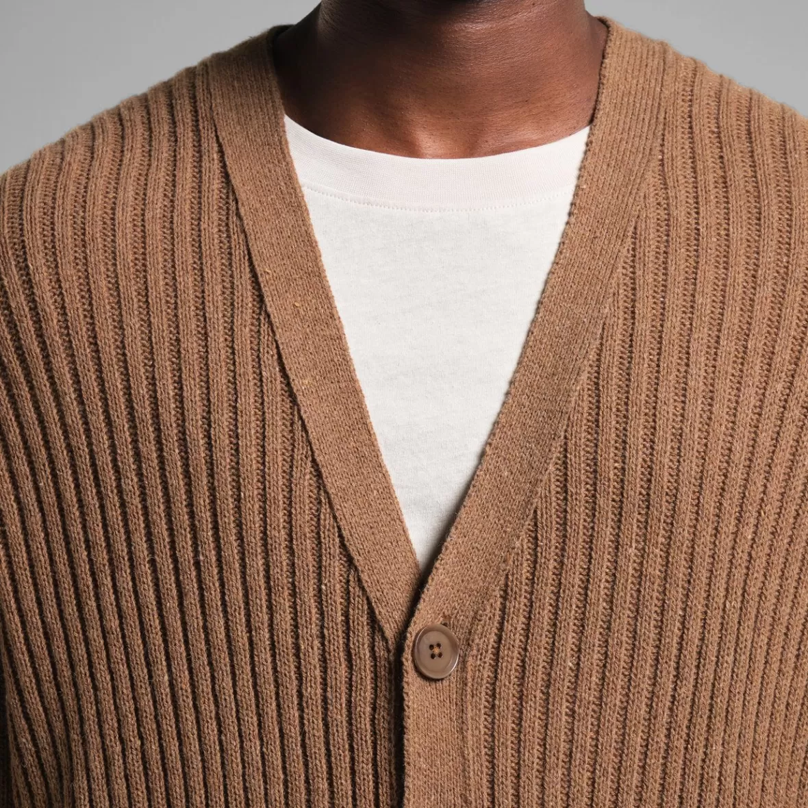 Knitwear | DEDICATED Cardigan Mavas Camel Brown