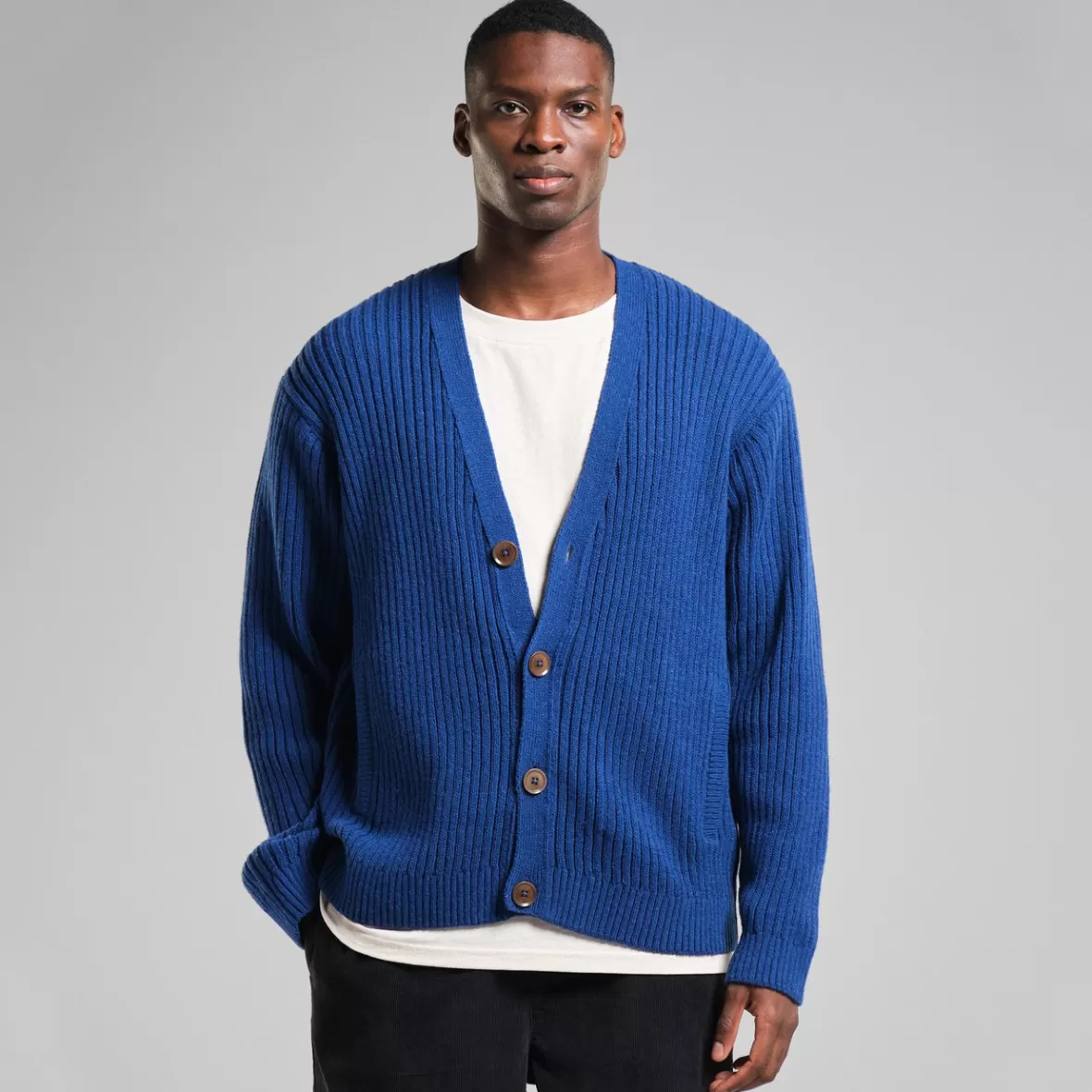 Knitwear | DEDICATED Cardigan Mavas Royal Blue