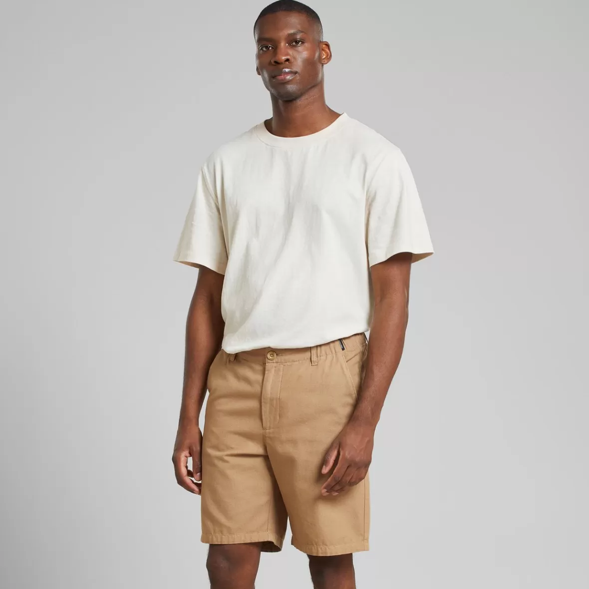 Shorts | DEDICATED Chino Shorts Nacka Canvas Kelp Beige