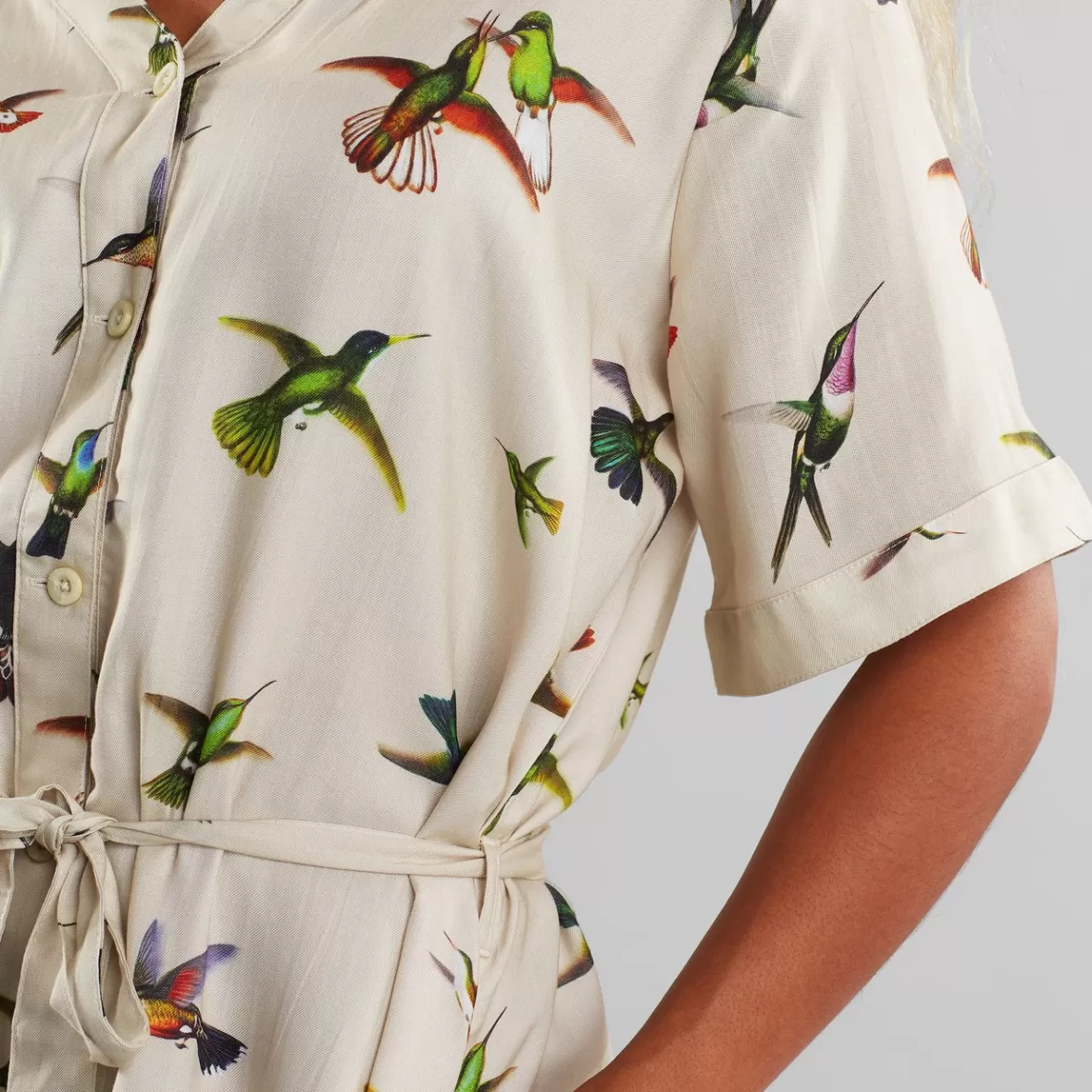 Dresses | DEDICATED Dress Bornholm Floral Hummingbirds Multi Color