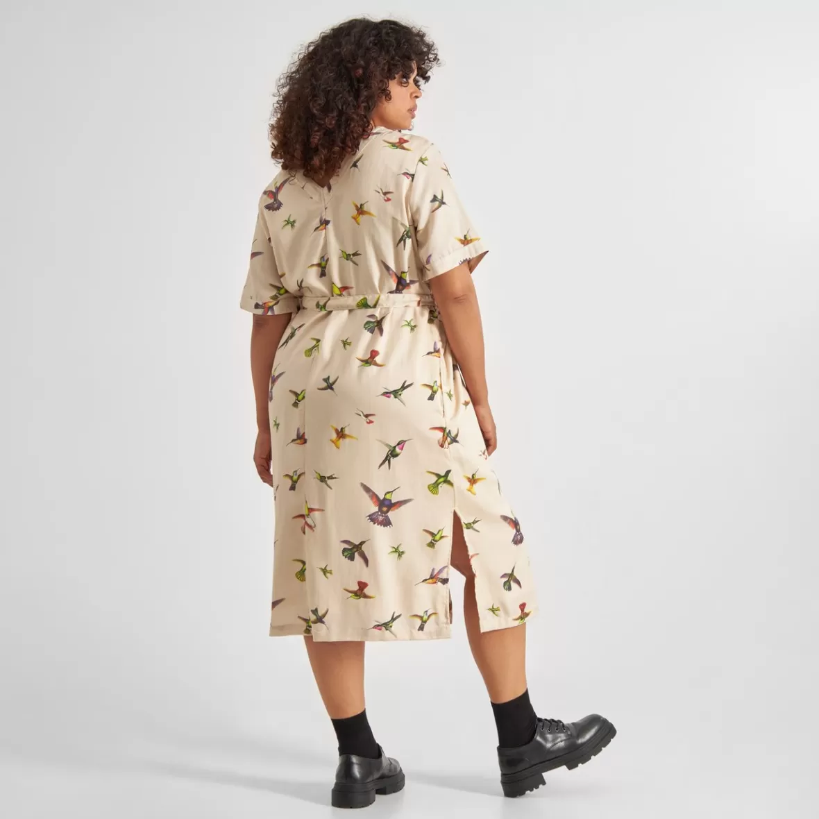 Dresses | DEDICATED Dress Bornholm Floral Hummingbirds Multi Color