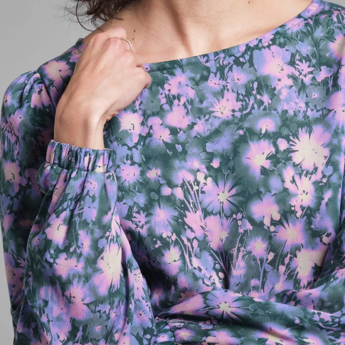 Dresses | DEDICATED Dress Hjo Blurred Flowers Purple