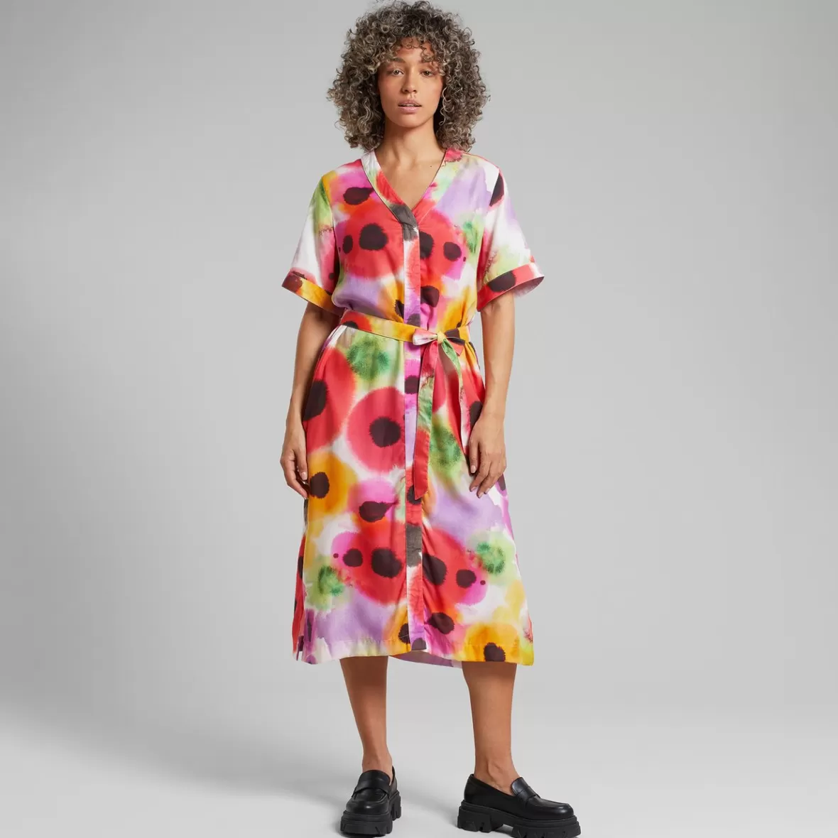 Dresses | DEDICATED Dress Kallvik Abstract Floral Multi Color