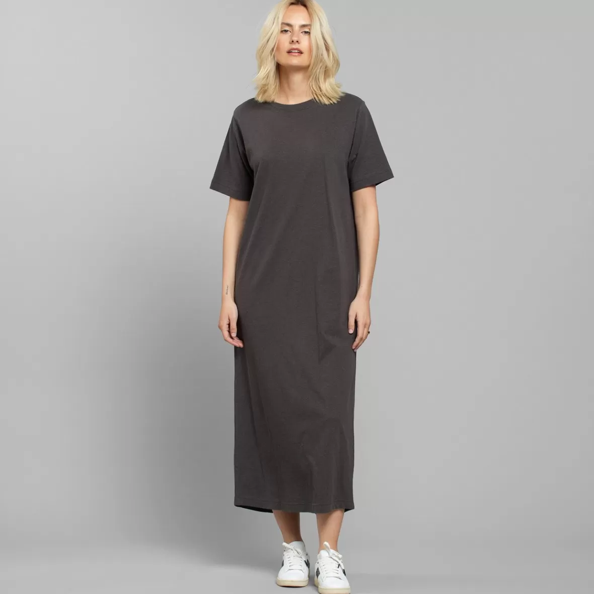 Dresses | DEDICATED Dress Lammhult Hemp Charcoal