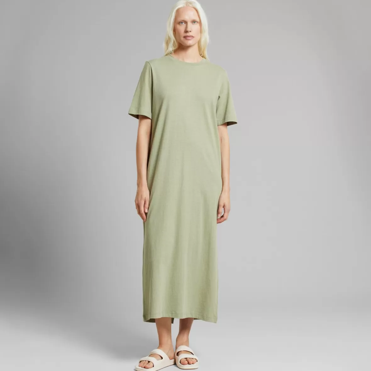 Dresses | DEDICATED Dress Lammhult Hemp Tea Green