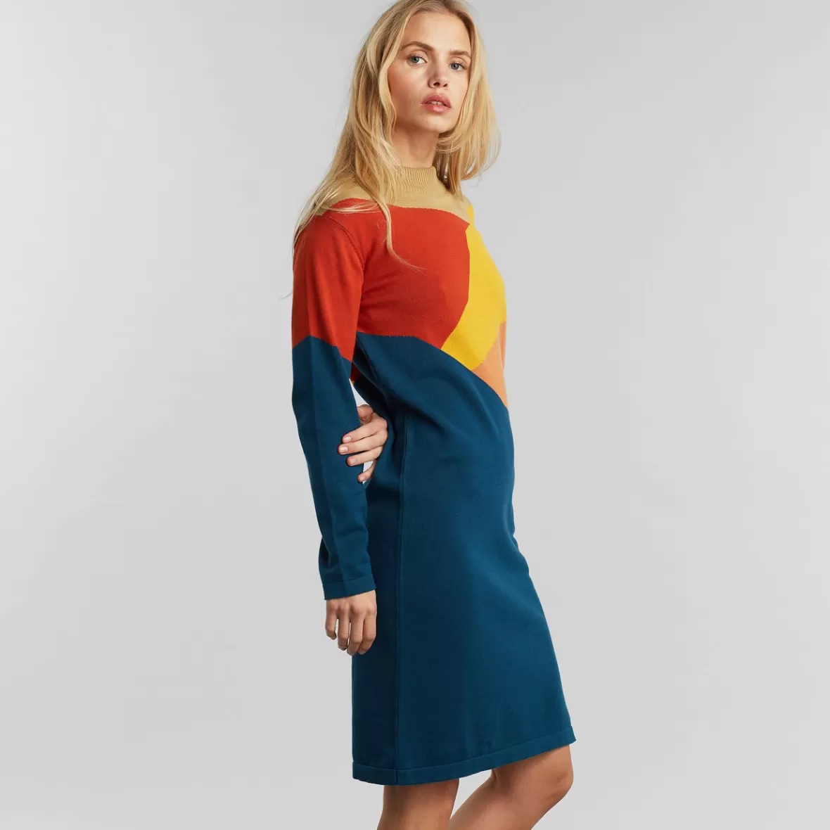 Knitwear | Dresses | DEDICATED Dress Lo Cut Mountain Multi Color