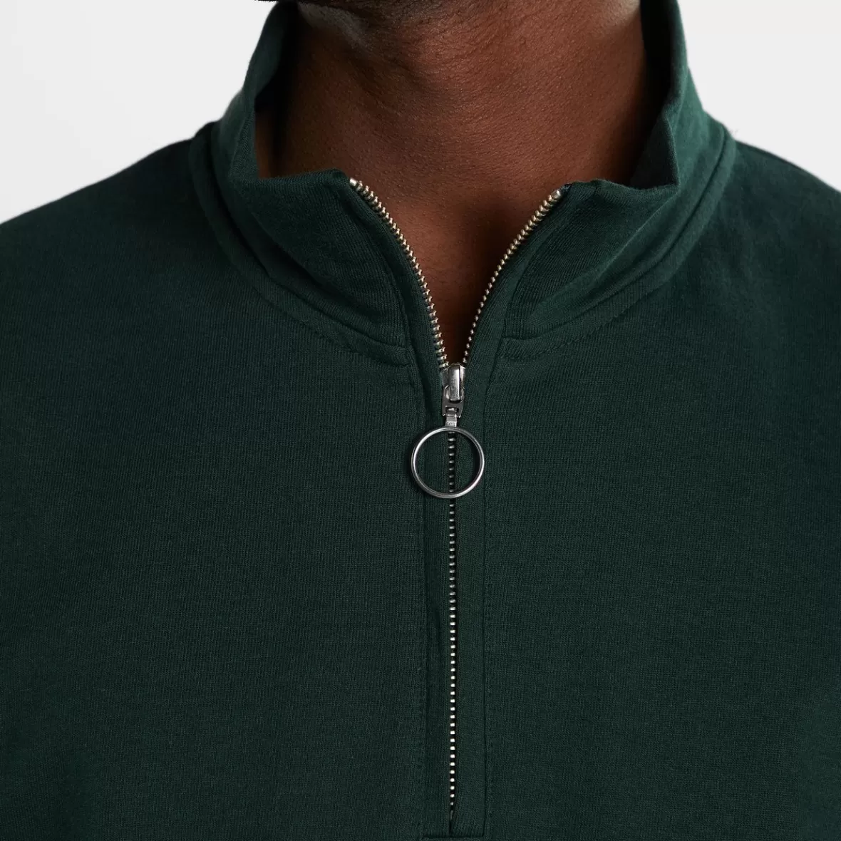 Sweats | DEDICATED Halfzip Sweatshirt Storuman Base Dark Green