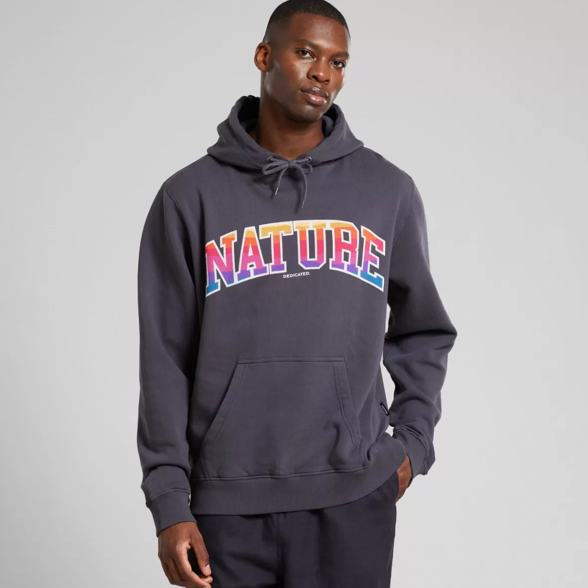 Sweats | DEDICATED Hoodie Falun Nature Sunset Charcoal