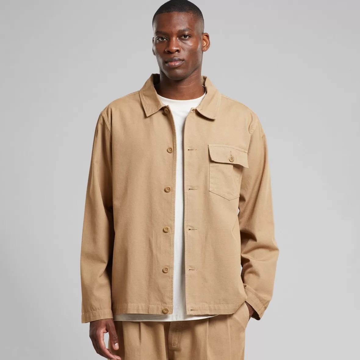 Jackets | DEDICATED Jacket Kangos Canvas Kelp Beige