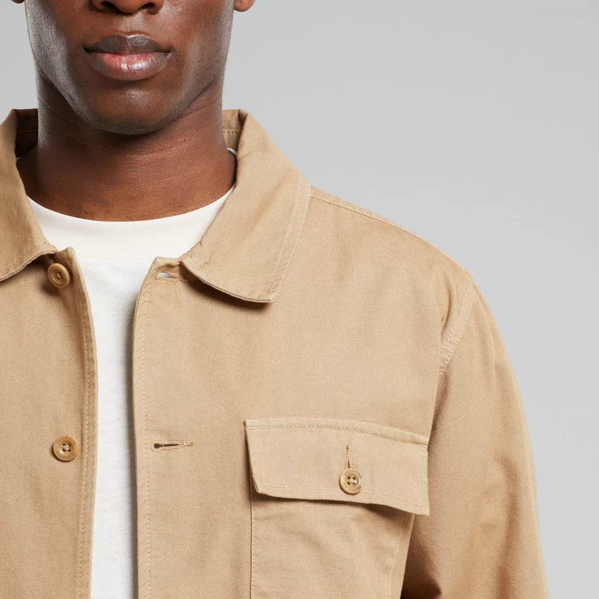 Jackets | DEDICATED Jacket Kangos Canvas Kelp Beige