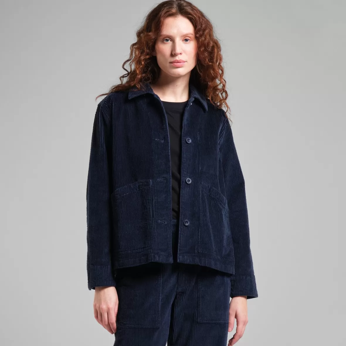 Jackets | DEDICATED Jacket Stiby Corduroy Navy