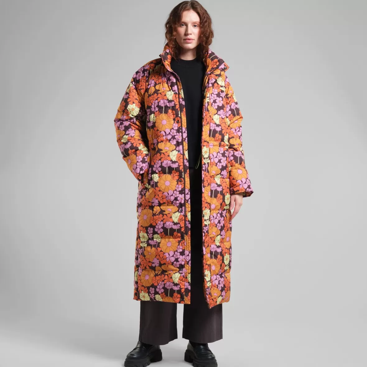 Jackets | DEDICATED Long Puffer Jacket Karmas Flower Power Multi Color