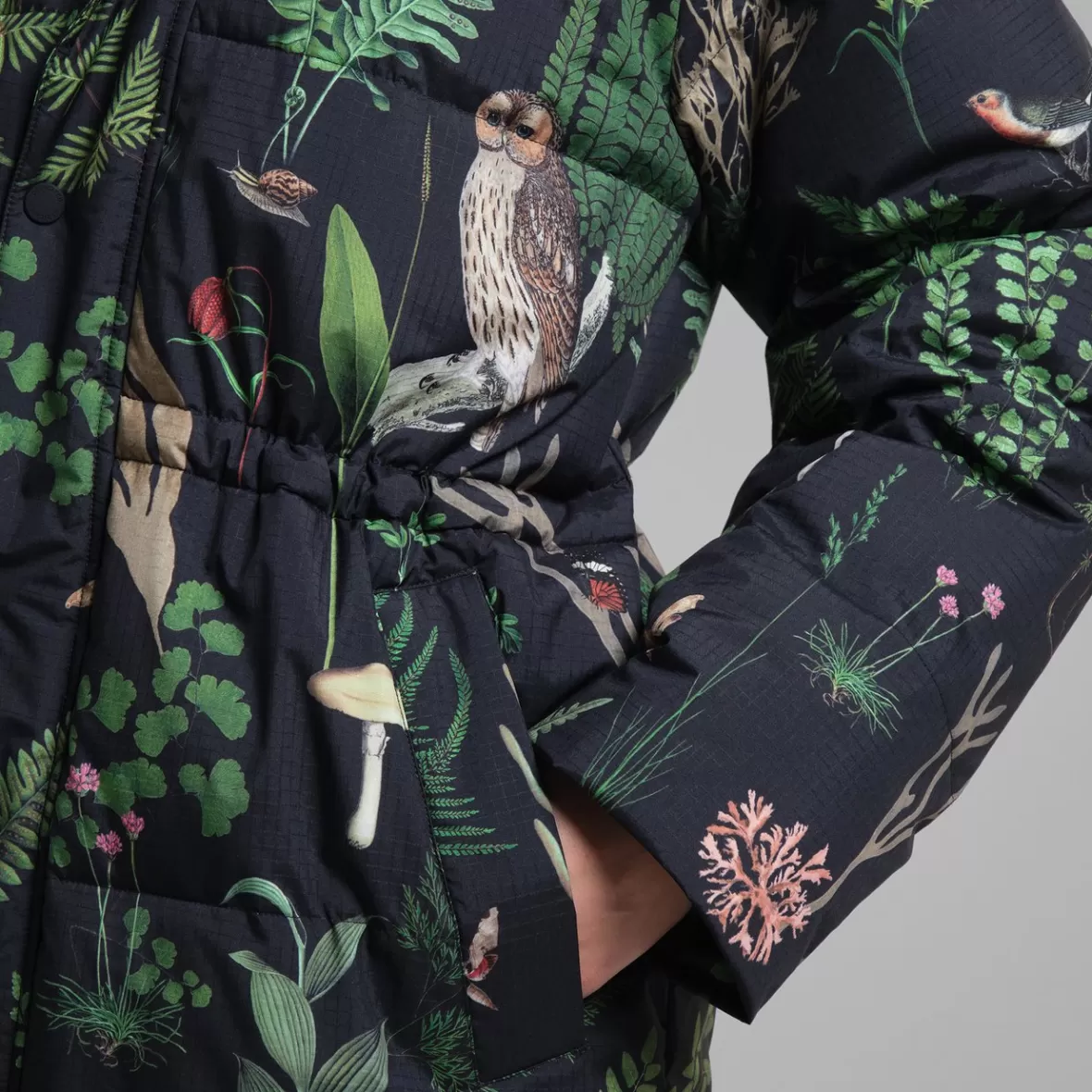 Jackets | DEDICATED Long Puffer Jacket Karmas Secret Garden Multi Color