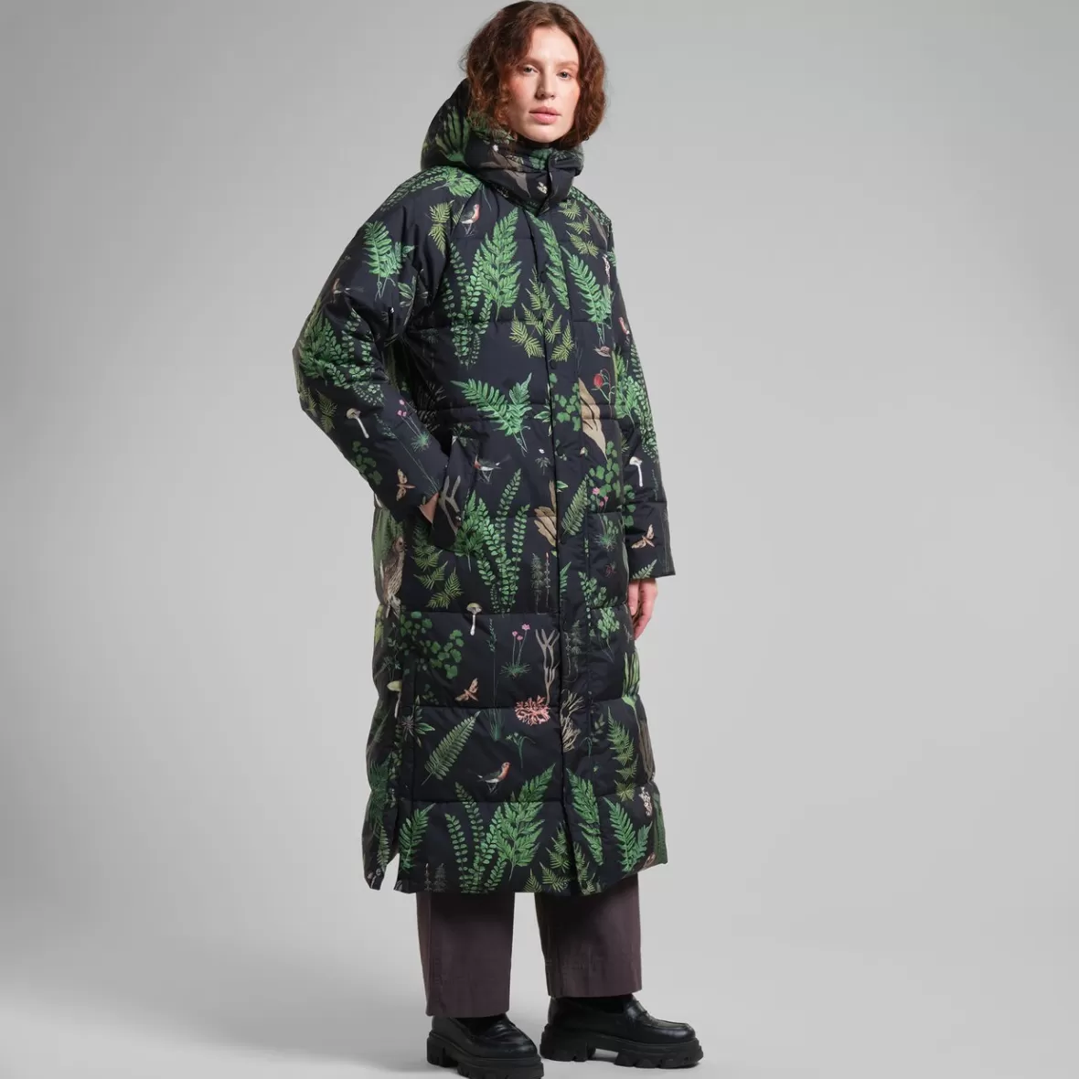 Jackets | DEDICATED Long Puffer Jacket Karmas Secret Garden Multi Color