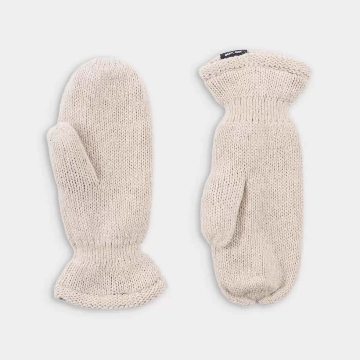 Gloves | DEDICATED Mittens Handen Wool Pearl White