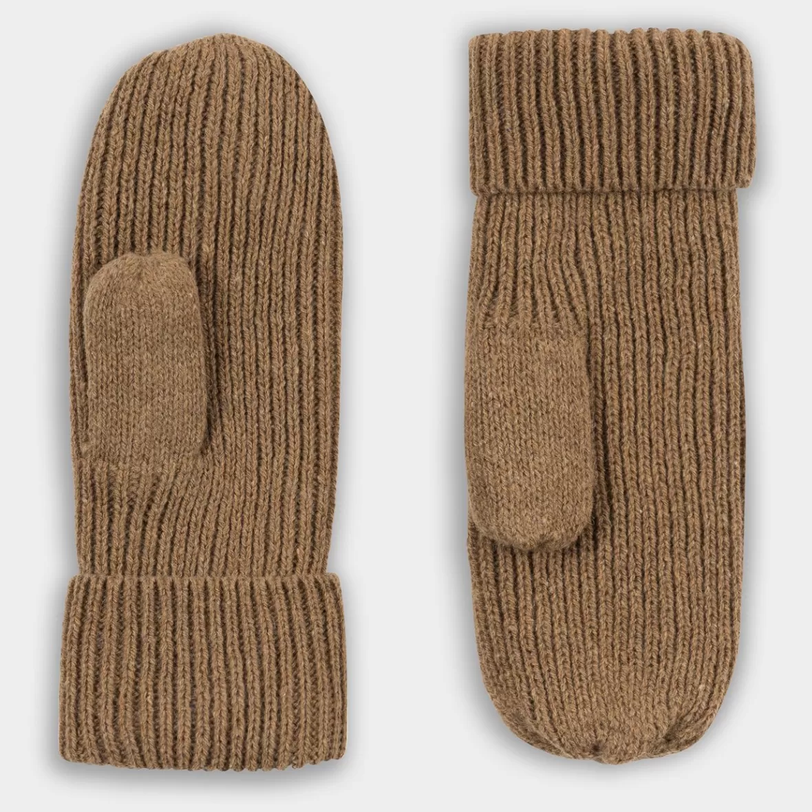 Gloves | DEDICATED Mittens Vantaa Wool Camel Brown