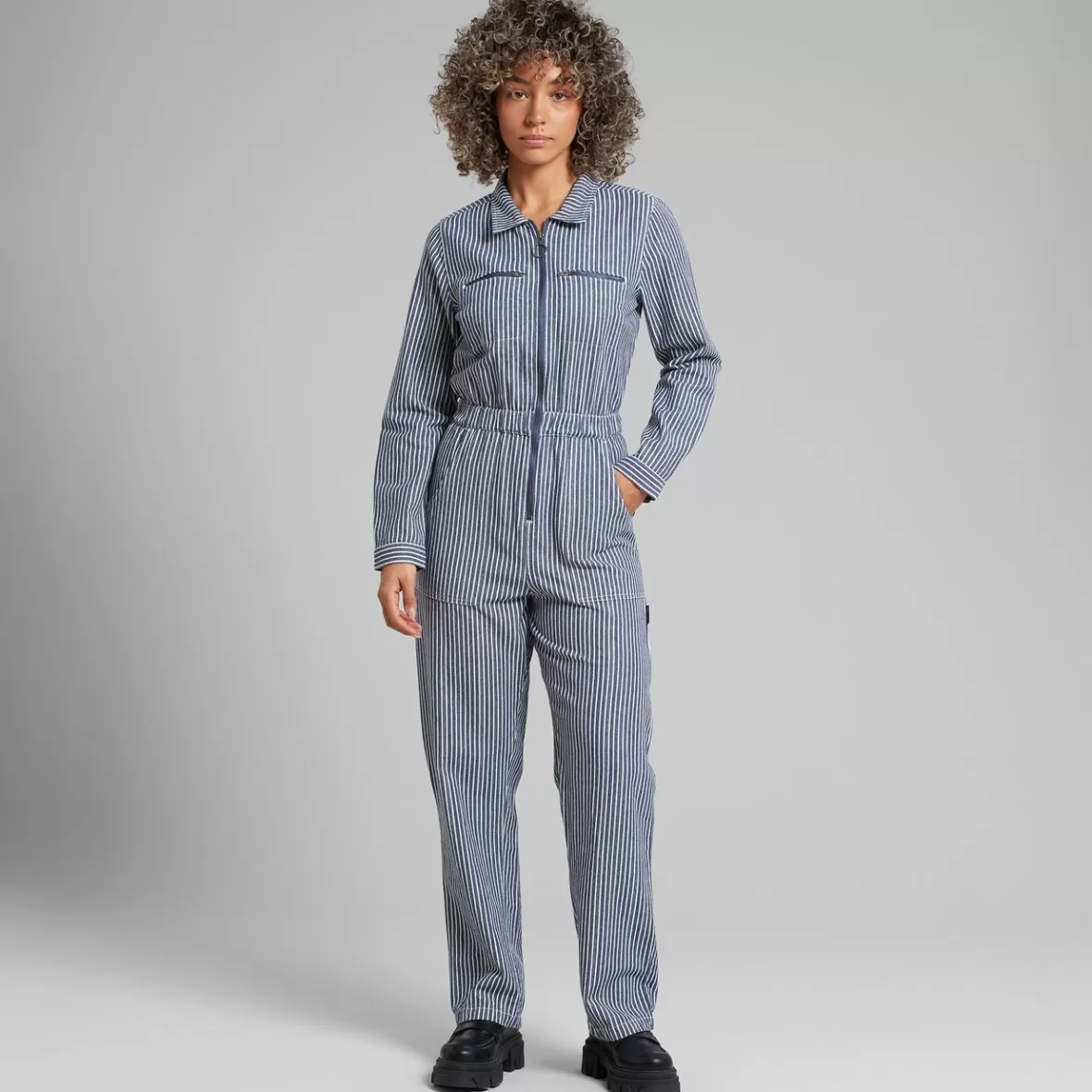 Jumpsuits | DEDICATED Overall Hultsfred Work Stripe Blue