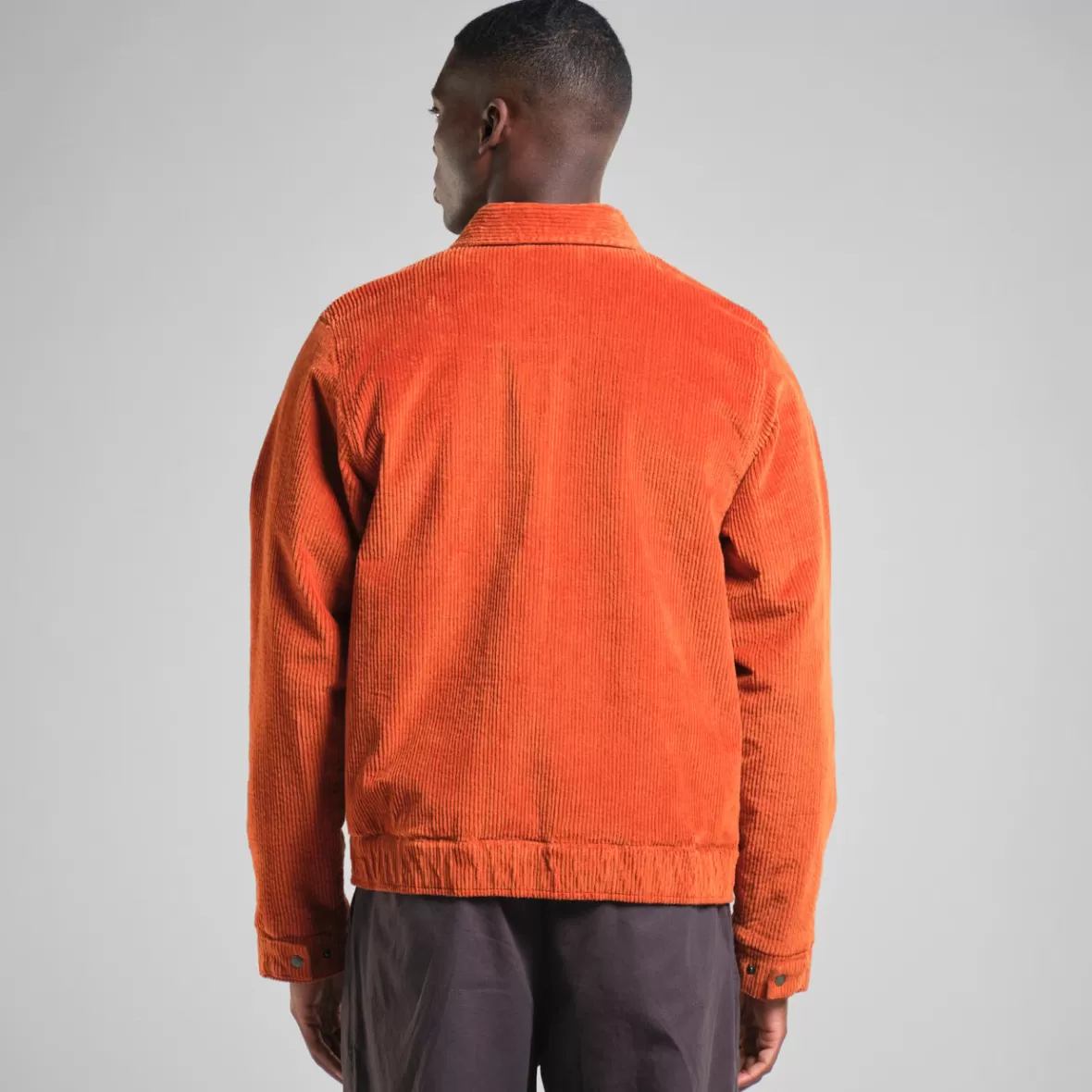 Jackets | DEDICATED Padded Jacket Vallentuna Corduroy Cinnamon Orange