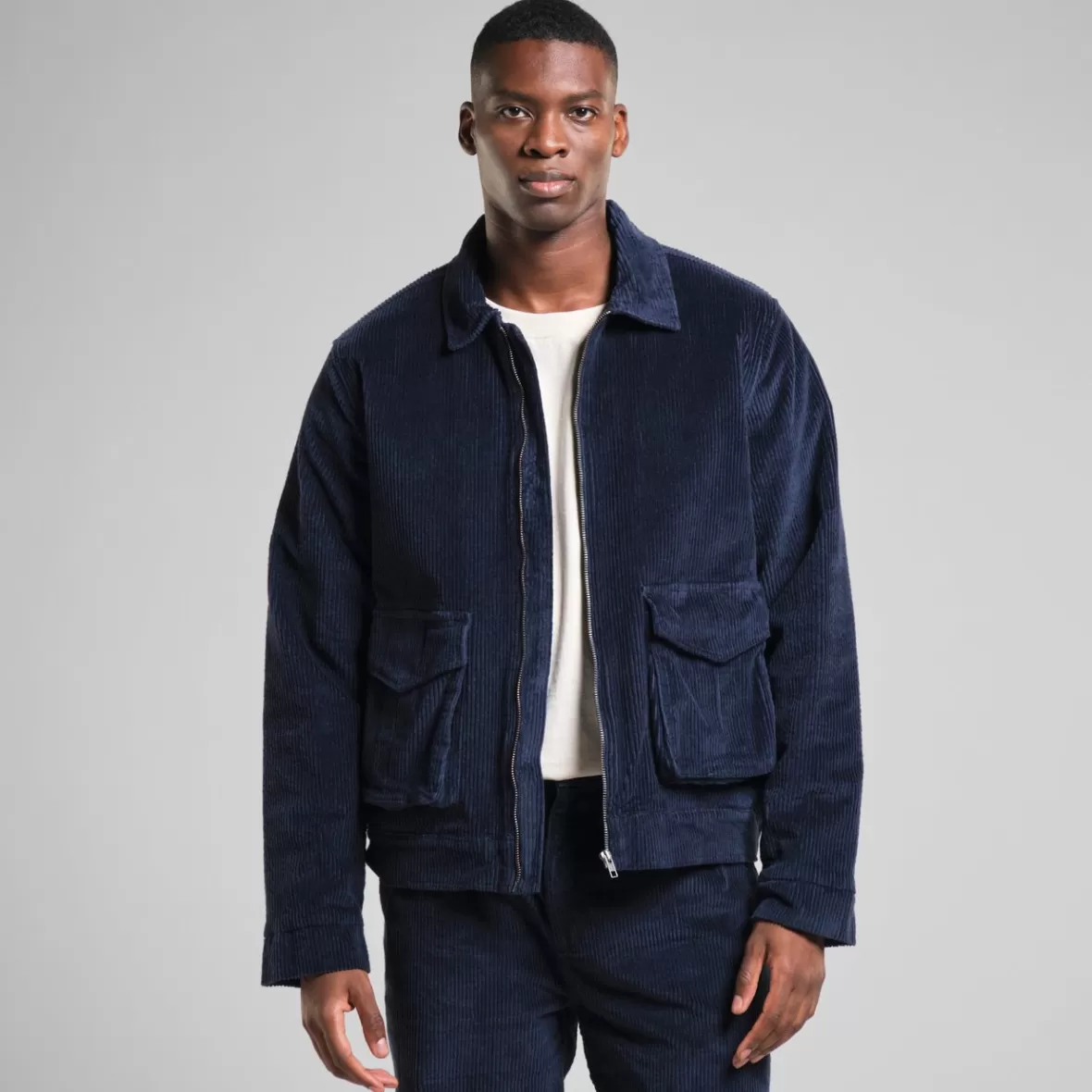 Jackets | DEDICATED Padded Jacket Vallentuna Corduroy Navy