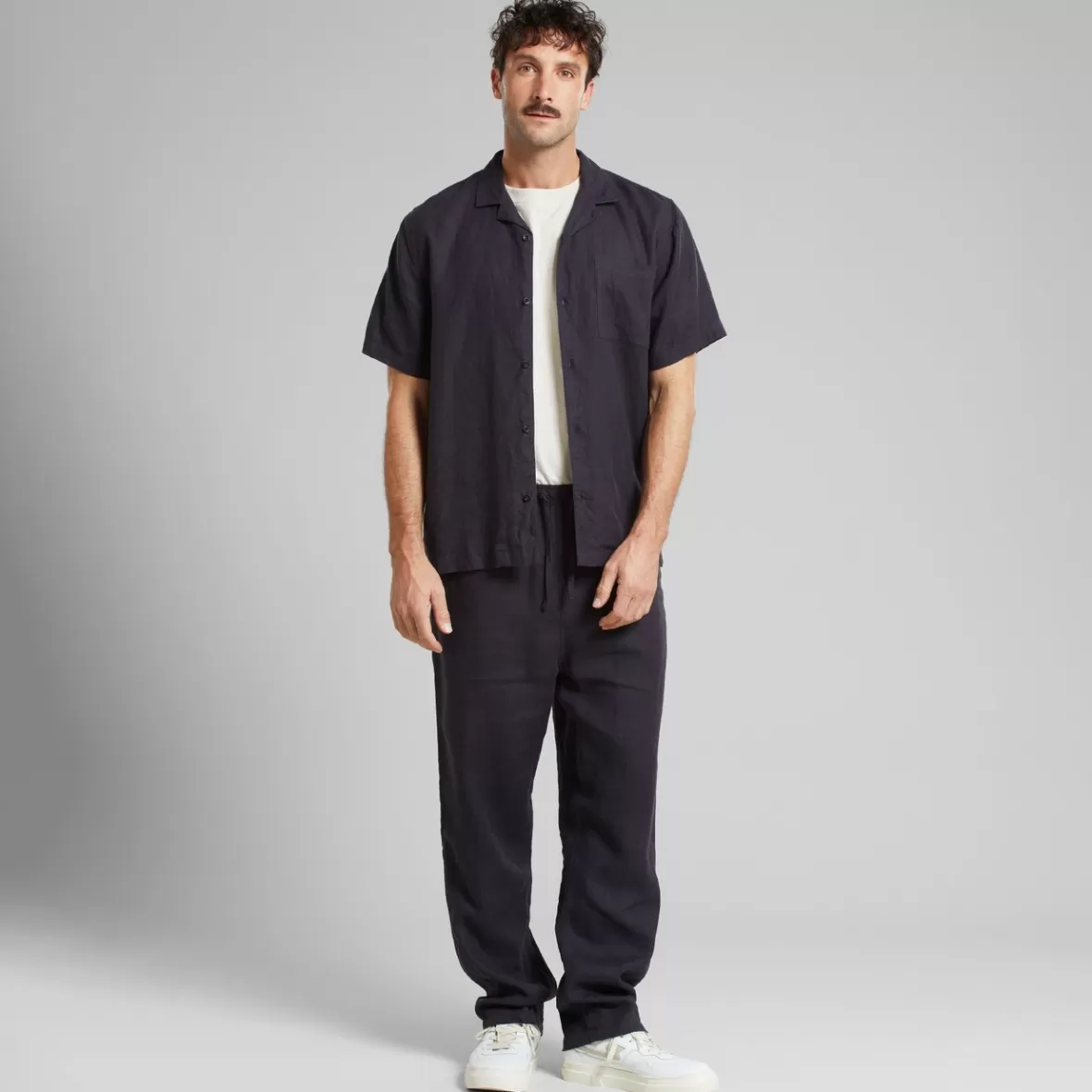 Pants | DEDICATED Pants Klitmoeller Linen Phantom Black