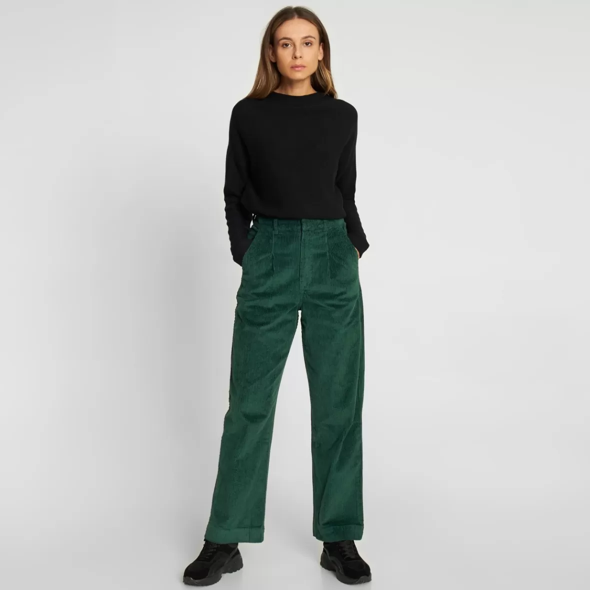 Pants | DEDICATED Pants Uddevalla Corduroy Dark Green