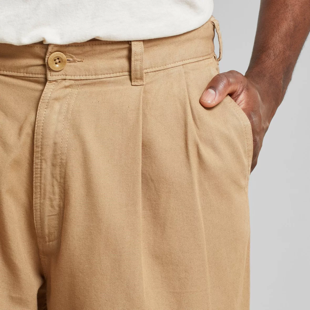 Pants | DEDICATED Pants Vallen Canvas Kelp Beige