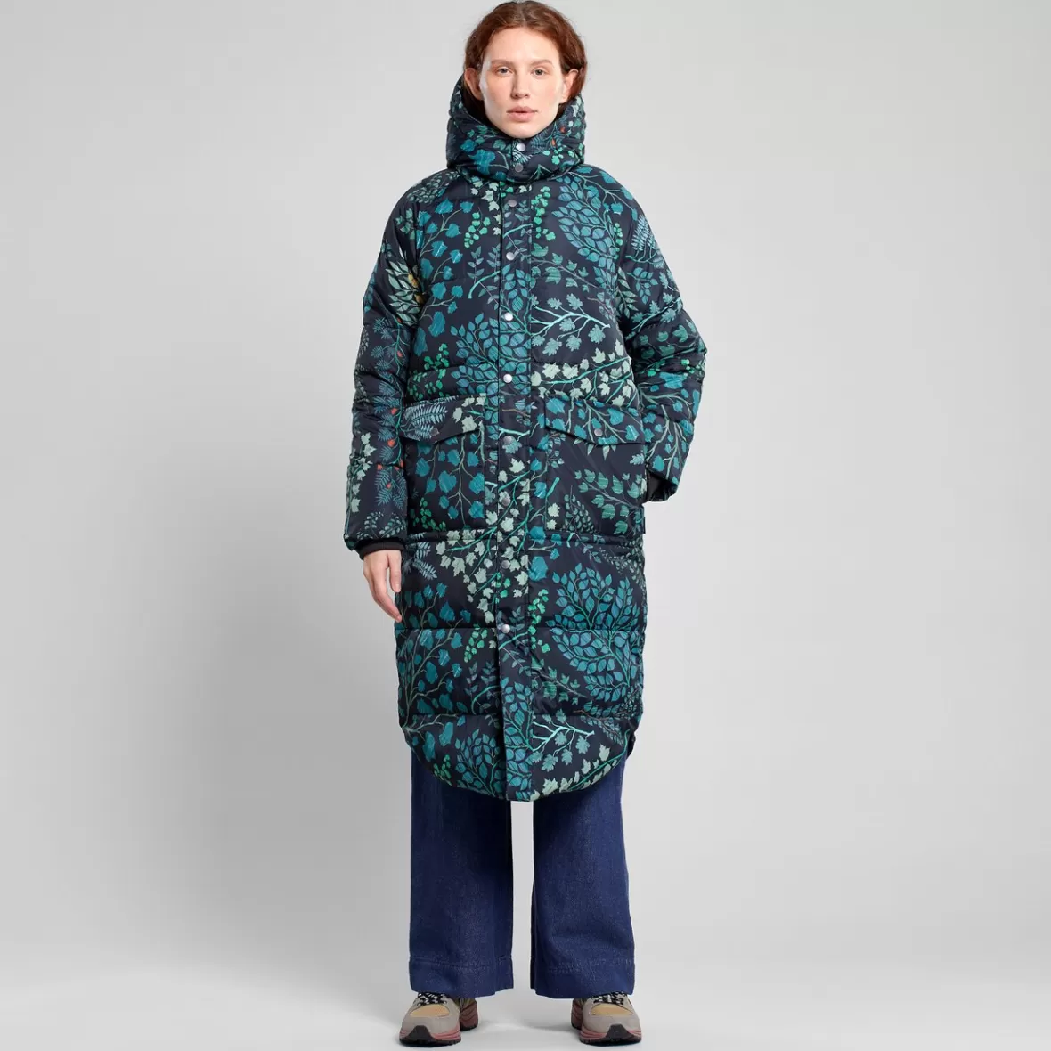 Jackets | DEDICATED Puffer Jacket Haparanda Botanical Quilt Black