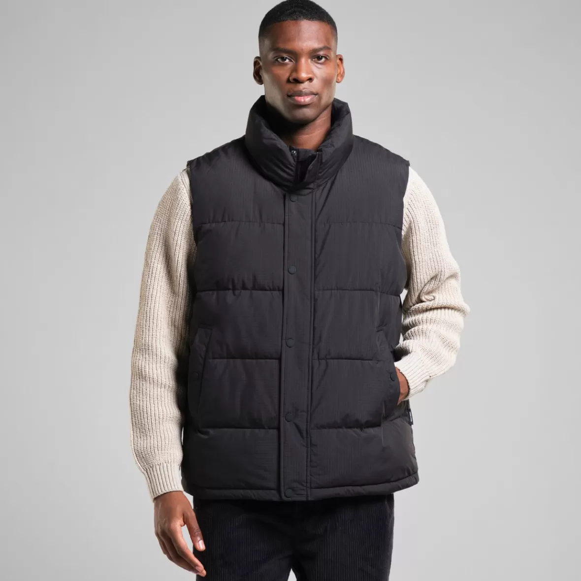 Jackets | DEDICATED Puffer Vest Bergen Black