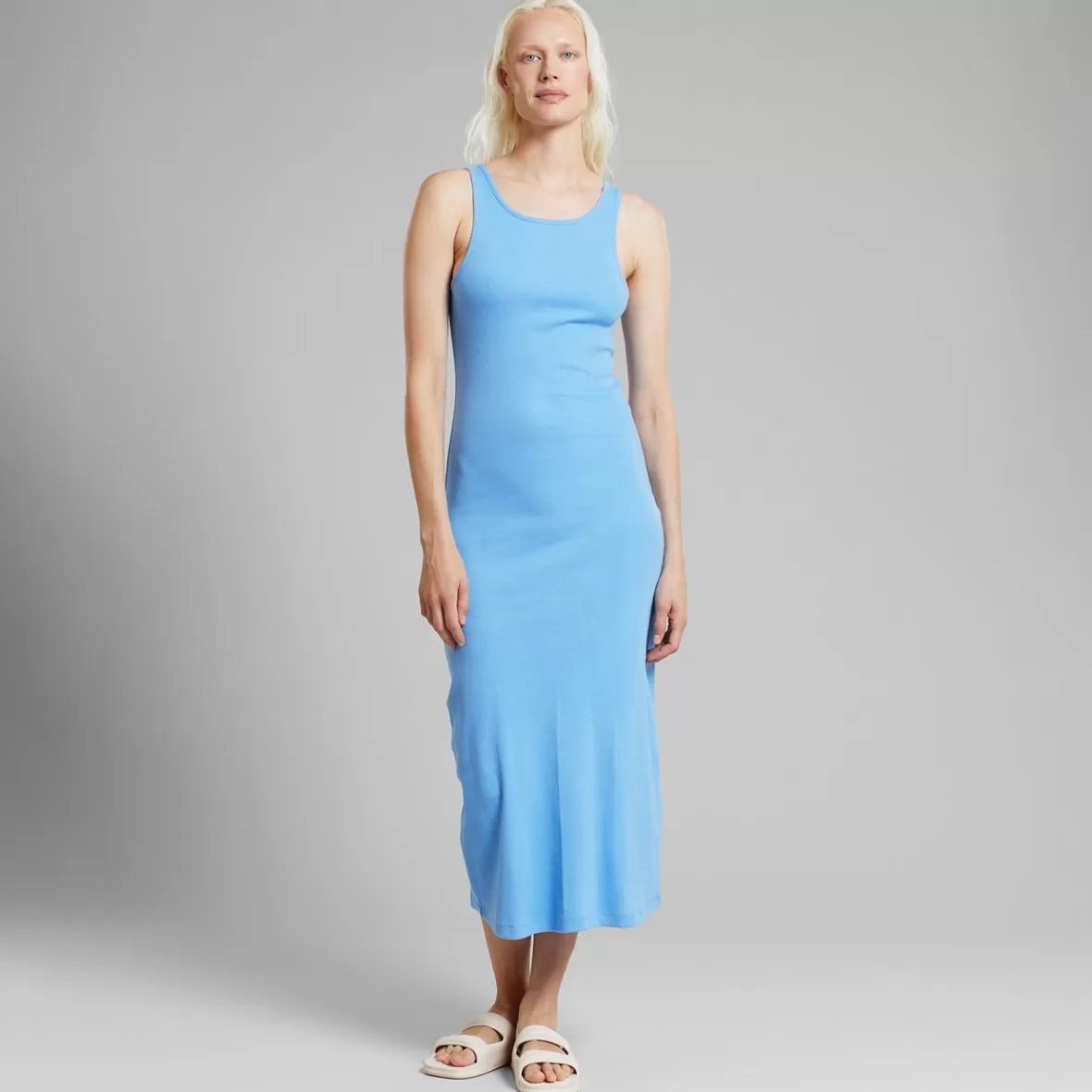 Dresses | DEDICATED Rib Dress Motala Della Blue