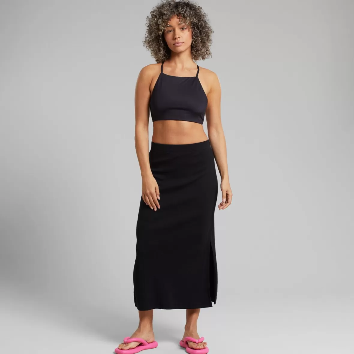 Skirts | DEDICATED Rib Skirt Kvarnvik Black