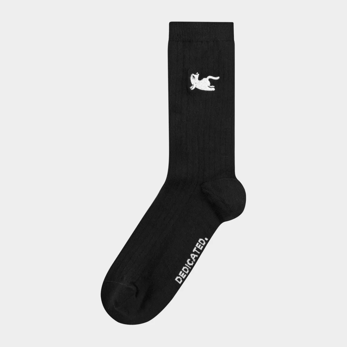 Socks | Socks | DEDICATED Rib Socks Knivsta Cobra Pose Black