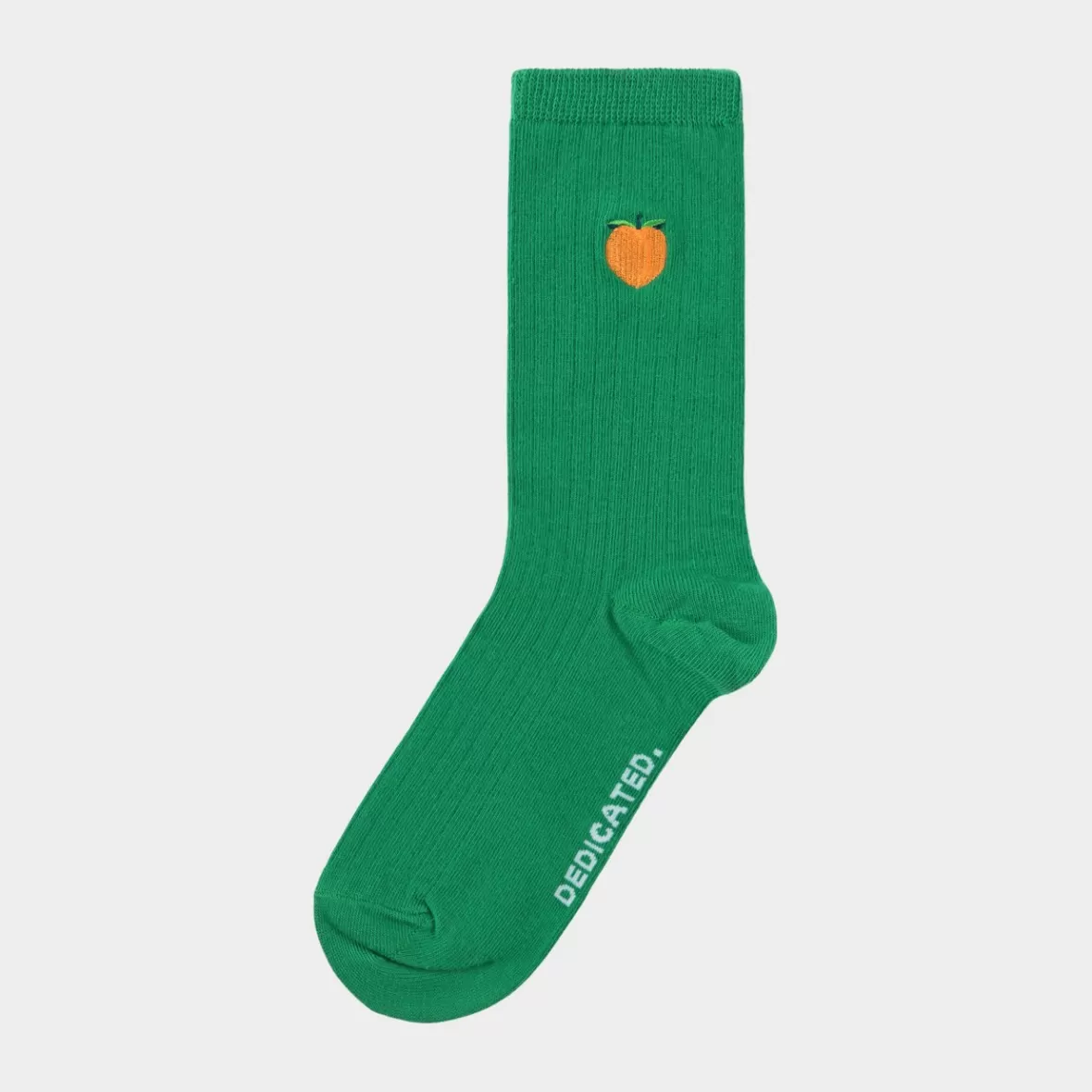 Socks | Socks | DEDICATED Rib Socks Knivsta Peach Jelly Green