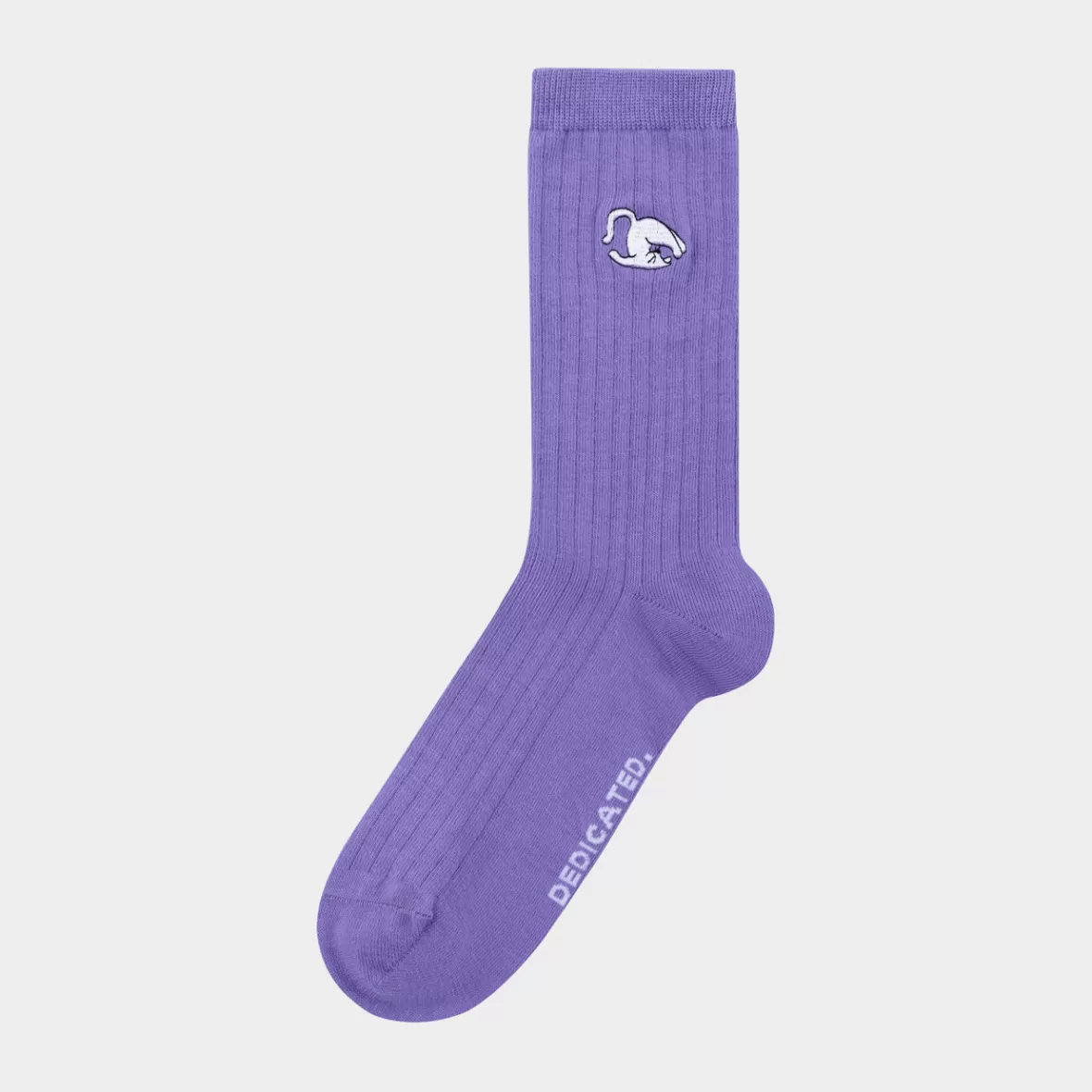 Socks | Socks | DEDICATED Rib Socks Knivsta Plow Pose Paisley Purple