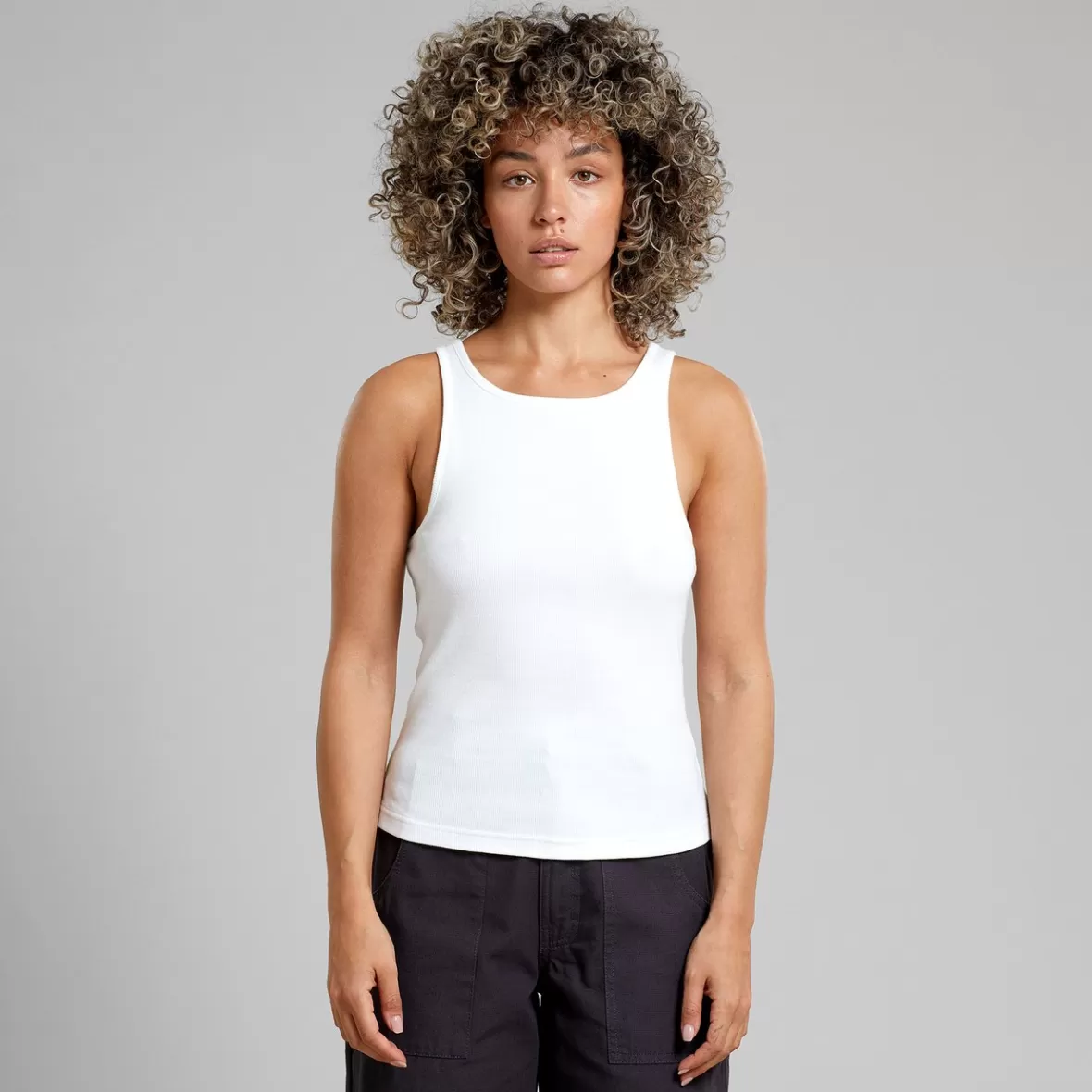 Basics | Tops | DEDICATED Rib Top Valdermarsvik White