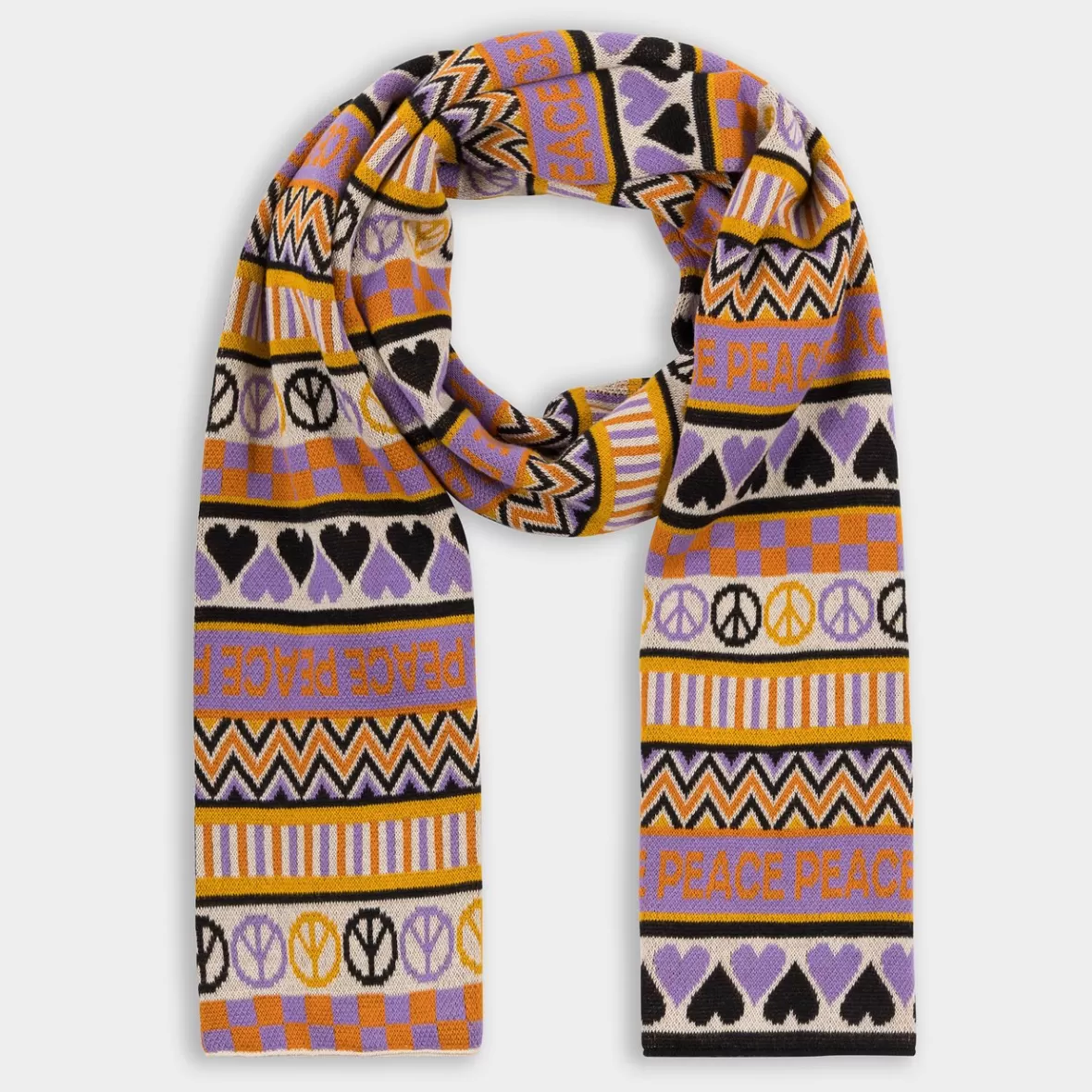 Scarves | DEDICATED Scarf Rossberga Peace Purple