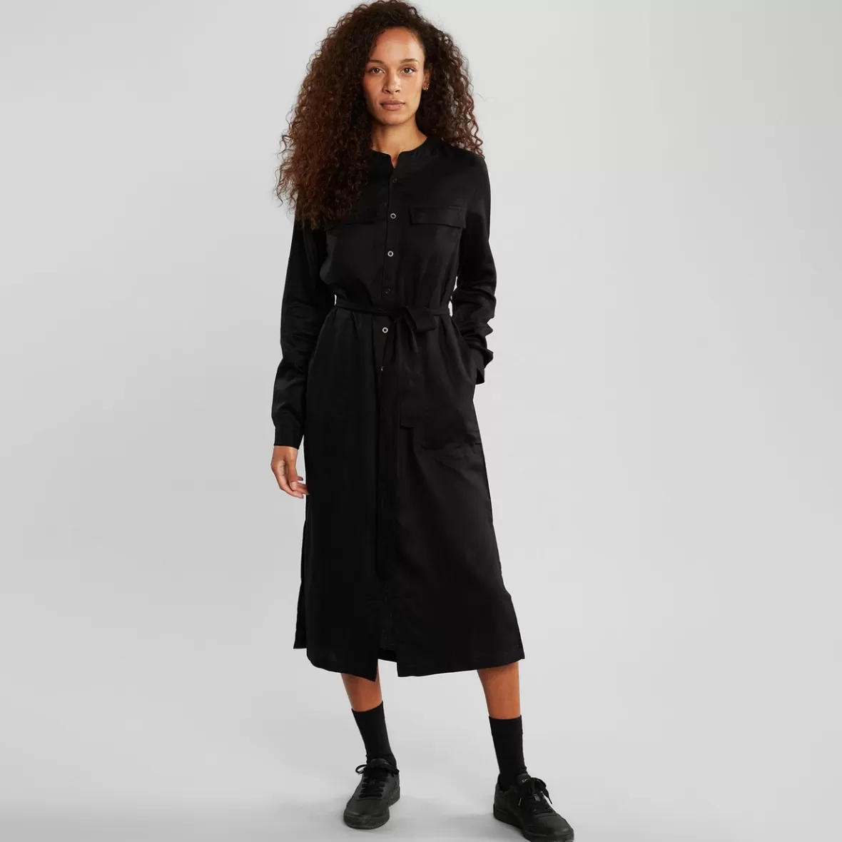 Dresses | DEDICATED Shirt Dress Falsterbo Black