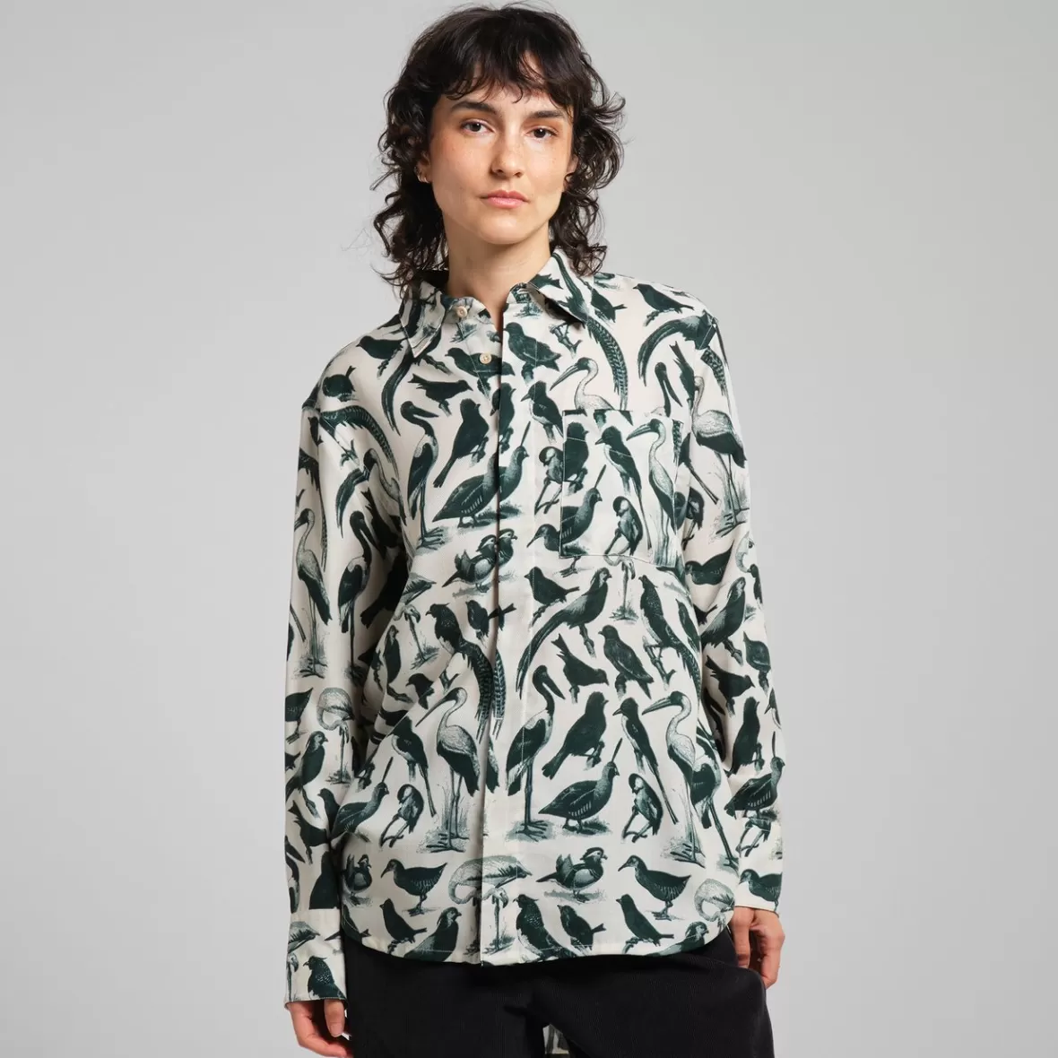 Shirts & Blouses | DEDICATED Shirt Kosta Birds Green